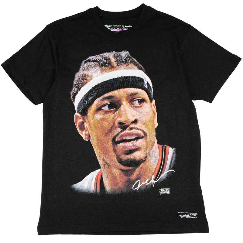 Mitchell & Ness NBA Player Big Face Tee T-shirt 76ers Allen Iverson 'Black'