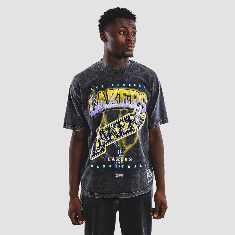 M&N Los Angeles Lakers Oversized Graphic Tee 'Black'