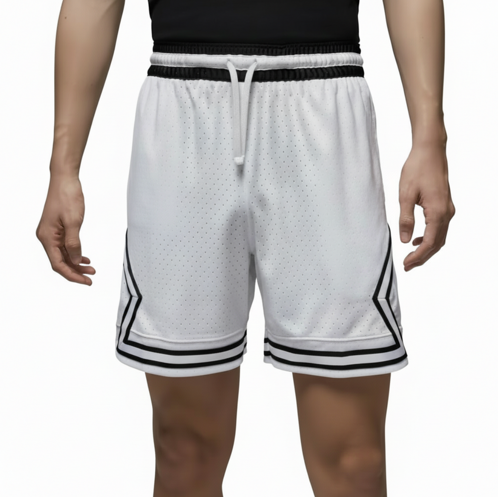 Jordan Sport Men's Dri-FIT Mesh Diamond Shorts 'White/Black'