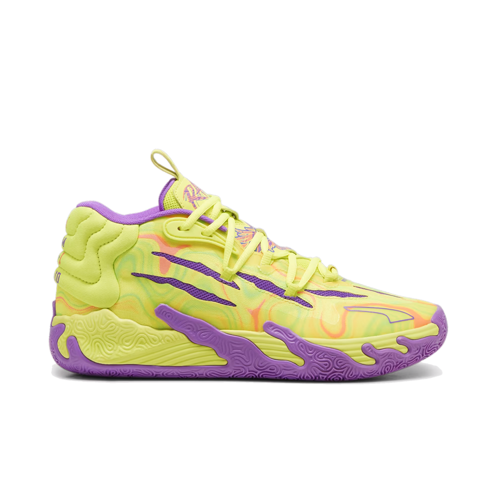 PUMA MB.03 "Spark" 'Safety Yellow-Purple Glimmer' Basketball Shoes