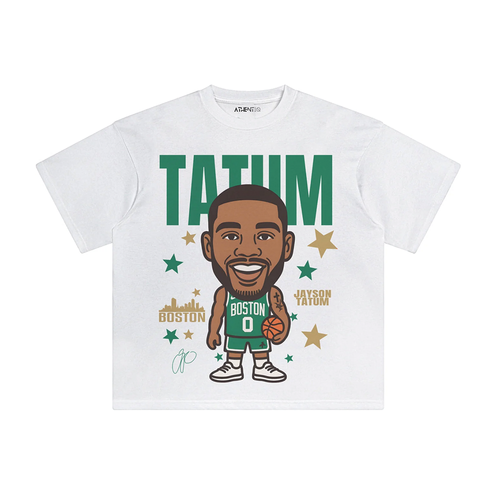 Athentiq Jayson Tatum Cartoon T-Shirt 'White'