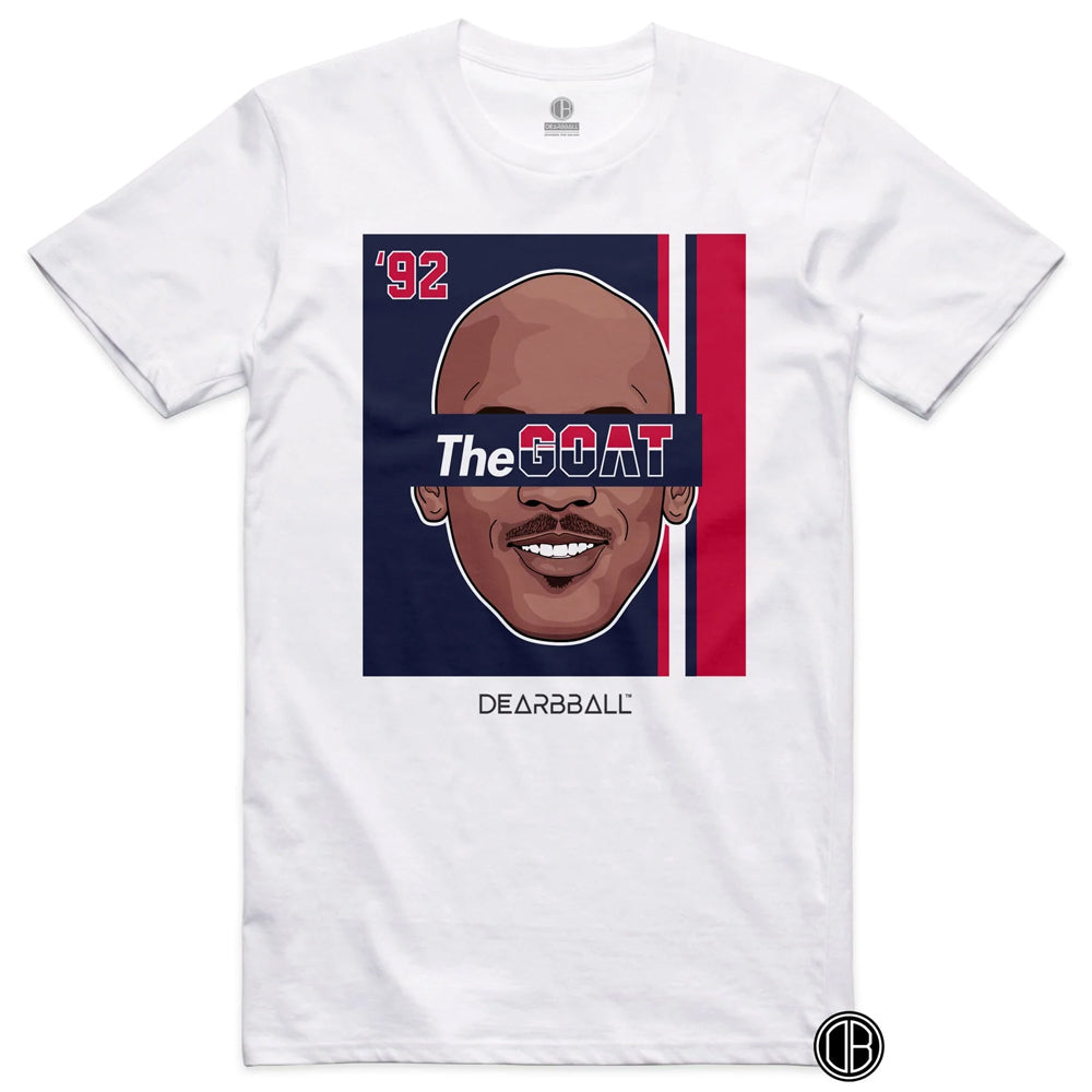 DearBBall Tee - Michael Jordan The GOAT USA 1992 'White'