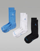 Jordan Everyday Crew Socks (3 Pairs) 'White/Blue/Black'