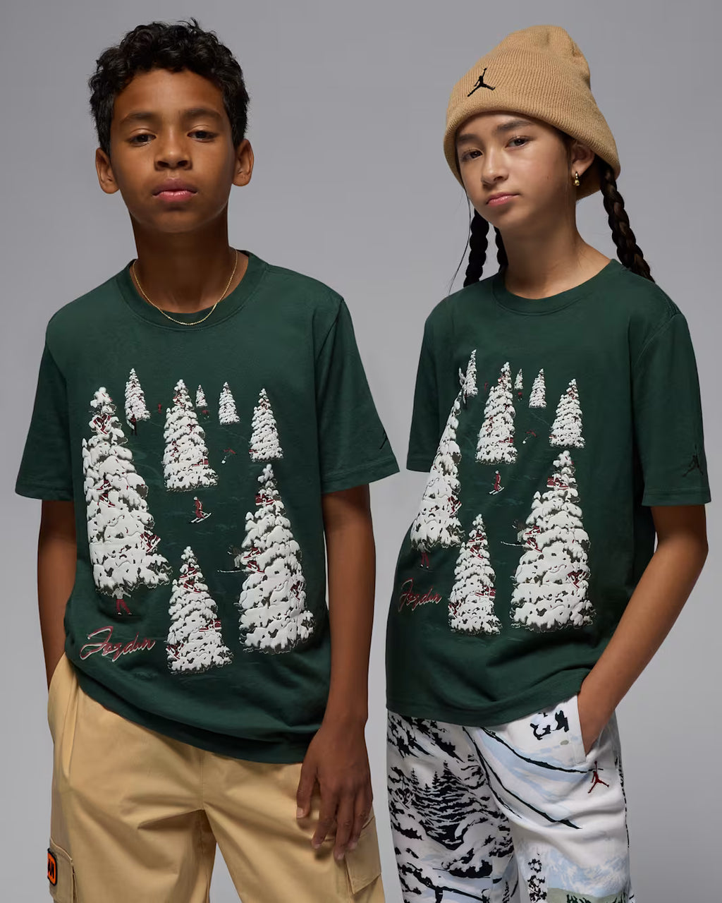Jordan Big Kids' Winterland T-Shirt 'Midnight Green'