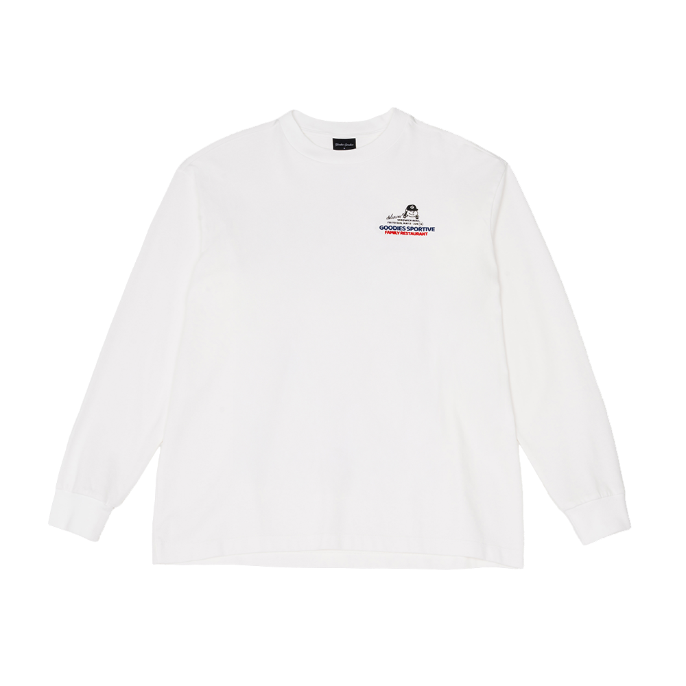 Goodies Sportive Whole Meal Long Sleeve Tee T-shirt 'White'