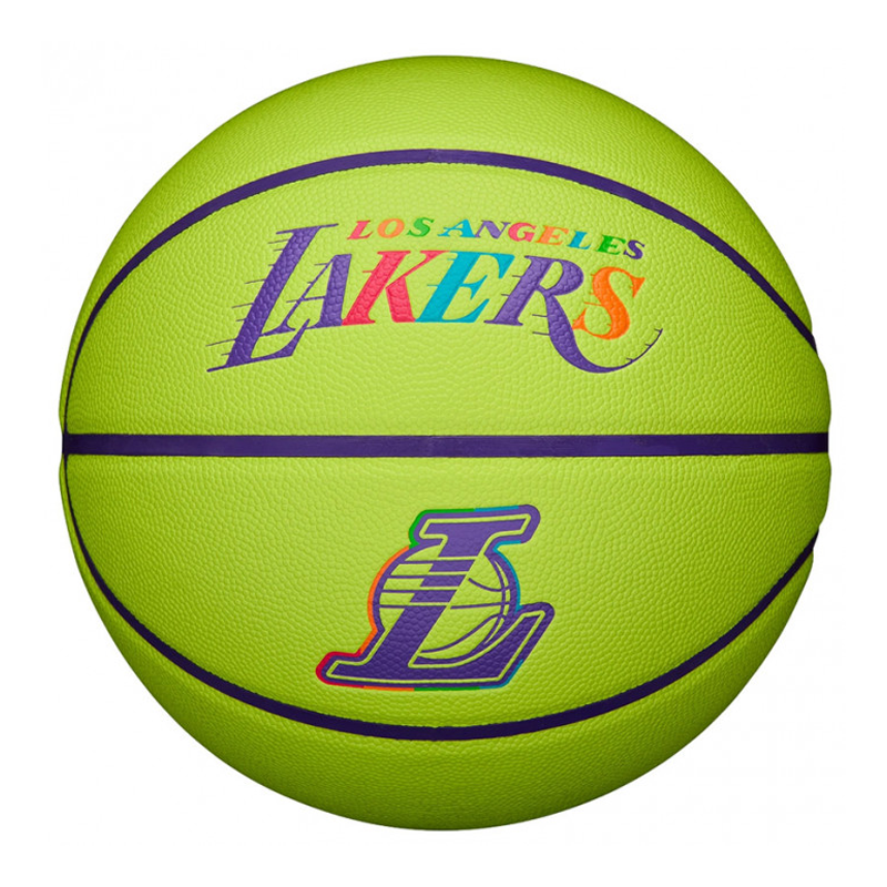 Wilson NBA Team Neon LA Lakers Size 7 Basketball