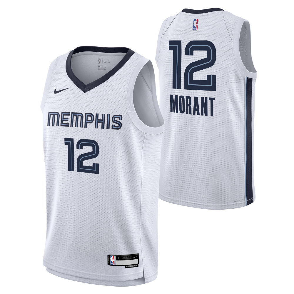 Ja Morant Memphis Grizzlies Boys Association Swingman Kids Jersey 'White'