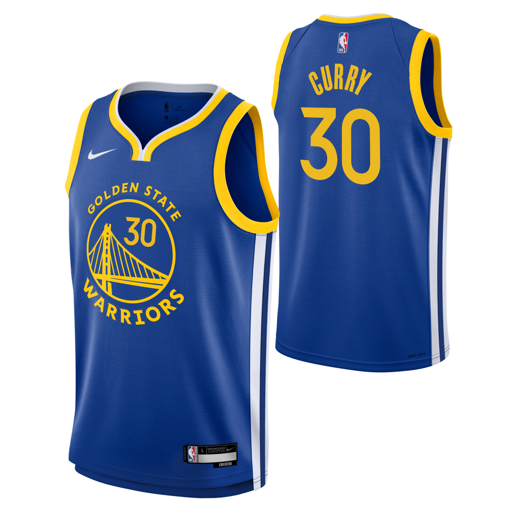 Nike Performance NBA STEPHEN CURRY GOLDEN STATE WARRIOS ICON JERSEY - NBA  jersey - rush blue/curry stephen/blue 