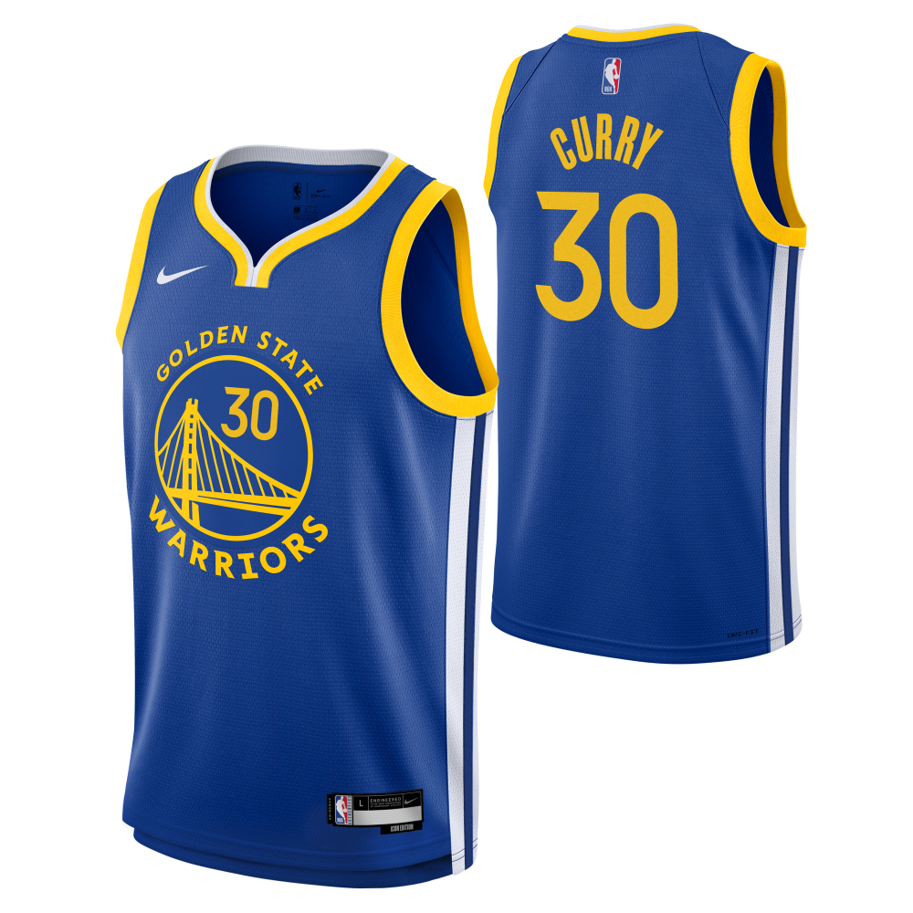 Stephen Curry Nike Boys Icon Golden State Warriors Swingman Jersey 'Bl ...