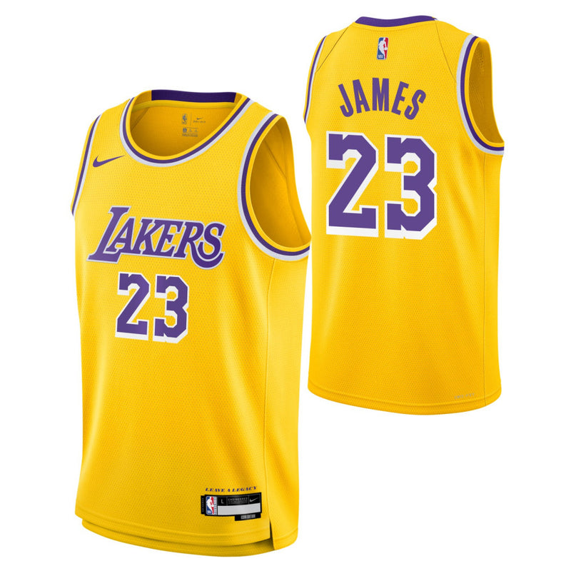 LeBron James Los Angeles Lakers Nike Boys Icon Swingman Jersey 'Amarillo'