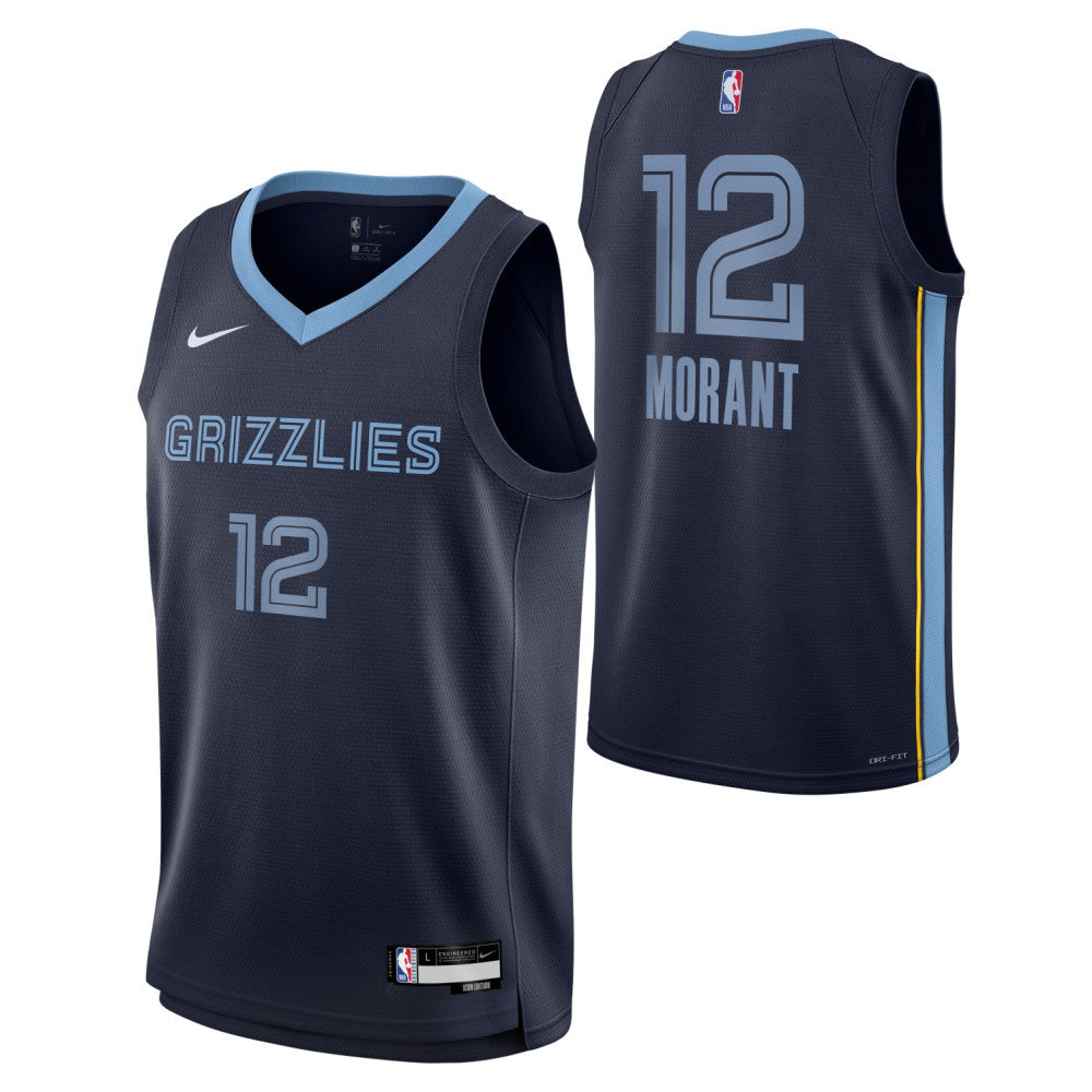 Ja Morant Memphis Grizzlies Nike Boys Icon Swingman Kids Jersey 'Navy ...