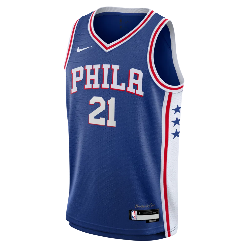 Nike Joel Embiid Philadelphia Sixers Icon Swingman Kids Jersey 'Blue'