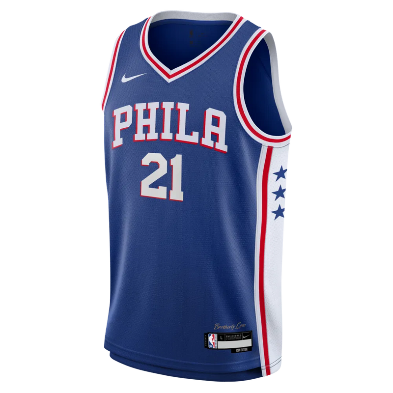 Nike Joel Embiid Philadelphia Sixers Icon Swingman Kids Jersey 'Blue'