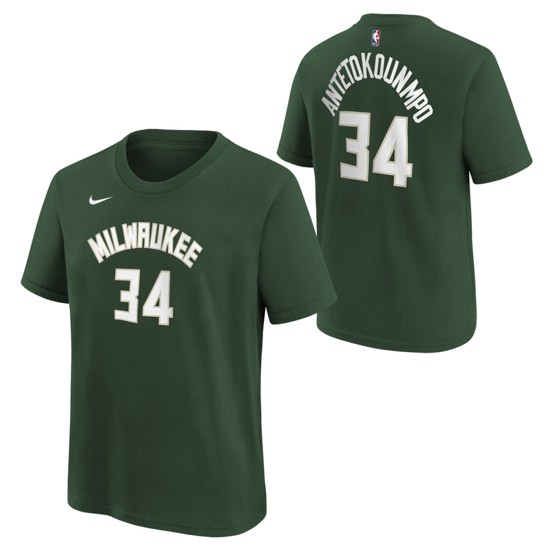 Giannis Antetokounmpo Milwaukee Bucks Boys N&N Kids T-Shirt 'Green'