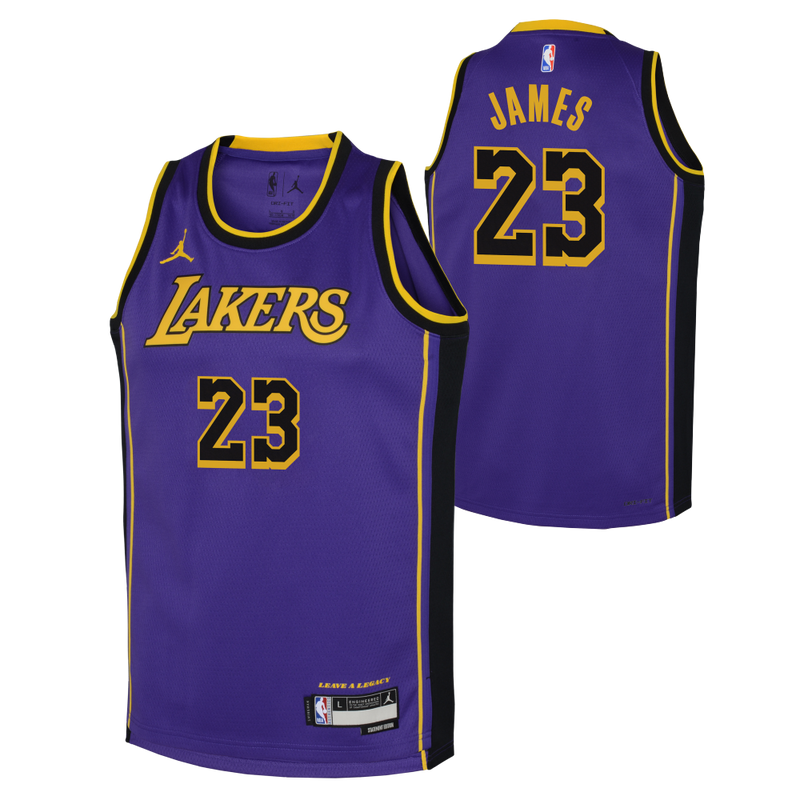 LeBron James Los Angeles Lakers Jordan Boys Statement Swingman Kids Jersey 'Purple'