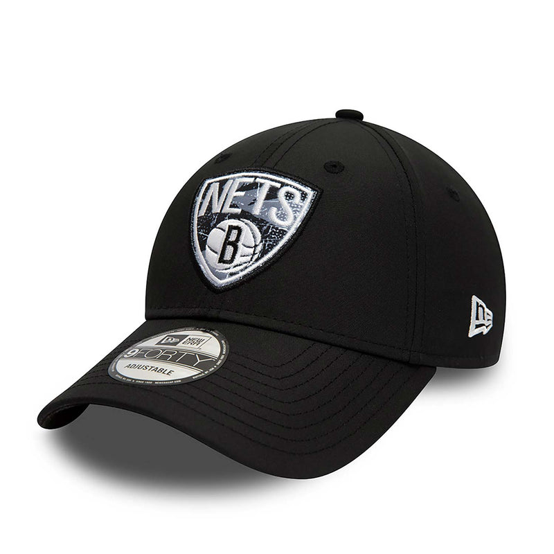 New Era Brooklyn Nets Print Infill 9FORTY Adjustable Cap 'Black'