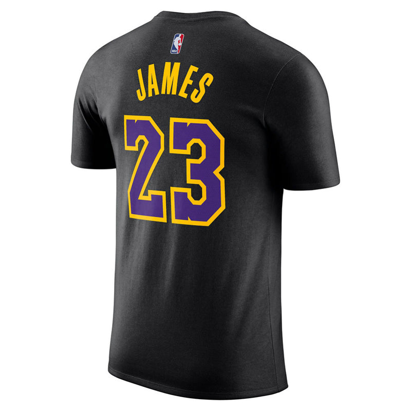 LeBron James Los Angeles Lakers Nike Boys City Edition N&N Kids T-Shirt 'Black'