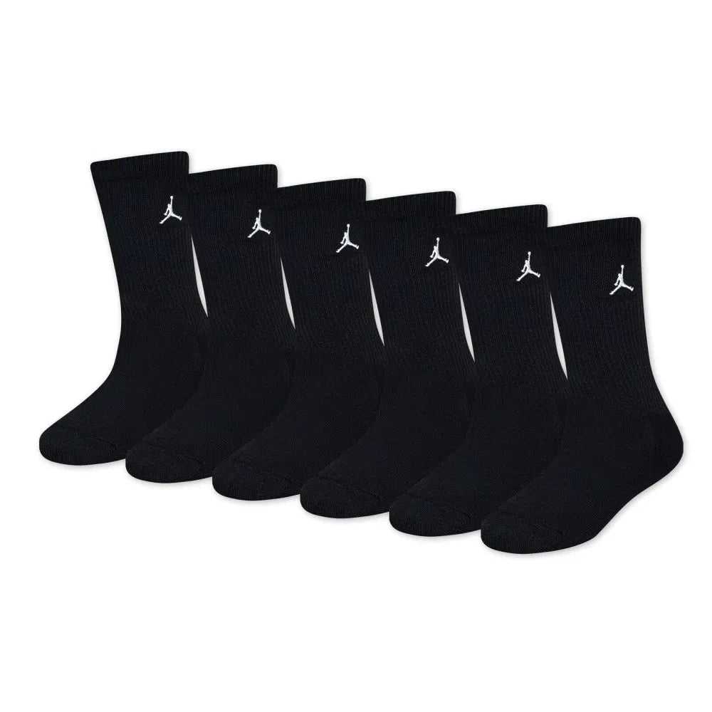 Jordan Everyday Essentials 6pk Kids Socks 'Black/White'