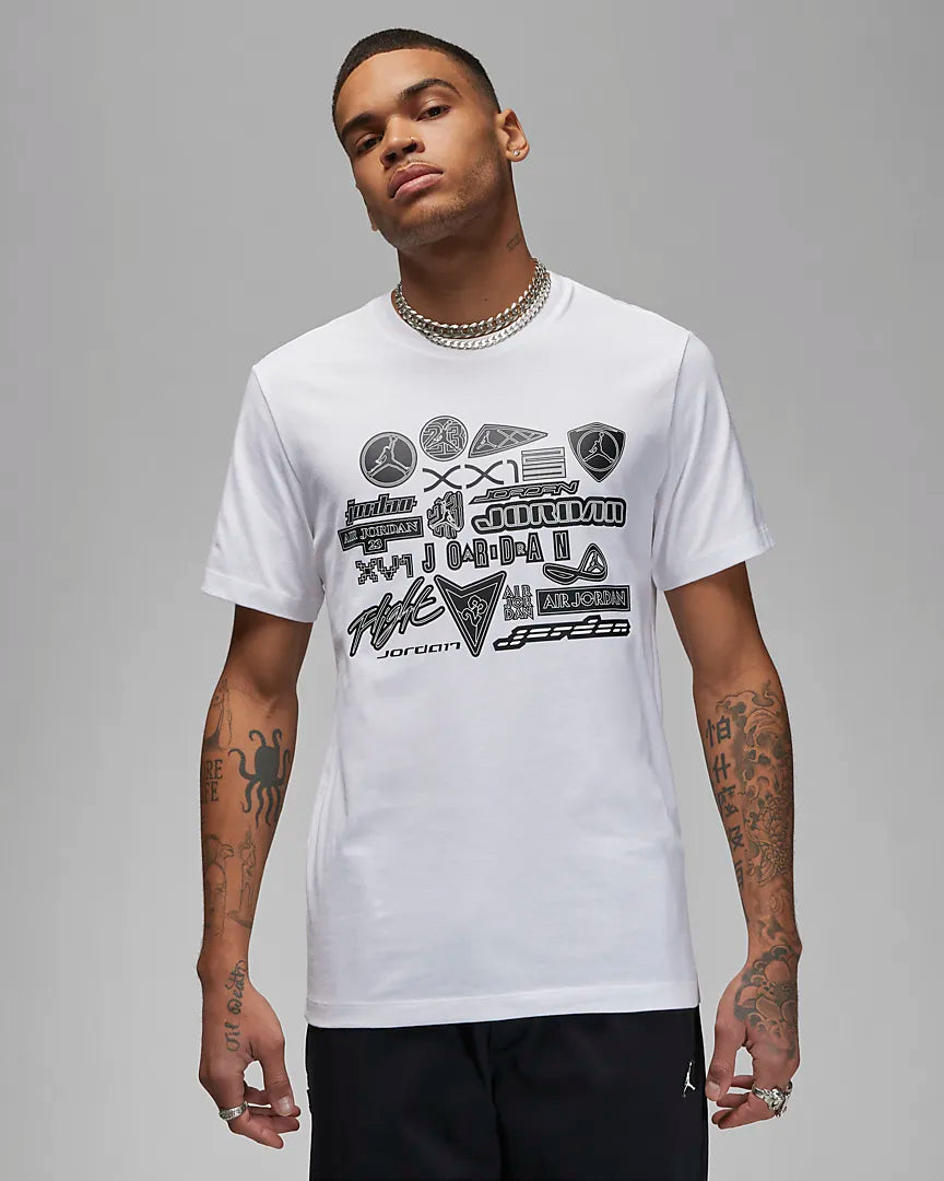 Jordan Men's Graphic T-Shirt 'White/Black'
