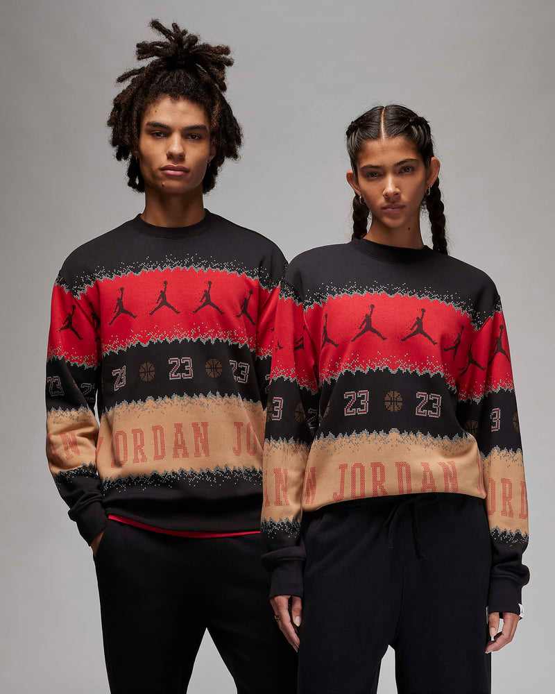 Jordan Essentials Holiday Men's Fleece Crew 'Red/Black'