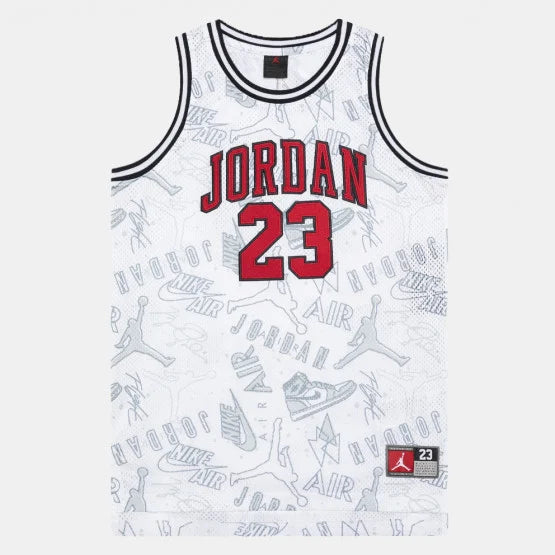 Jordan 23 AOP Kids Jersey 'White/Red'