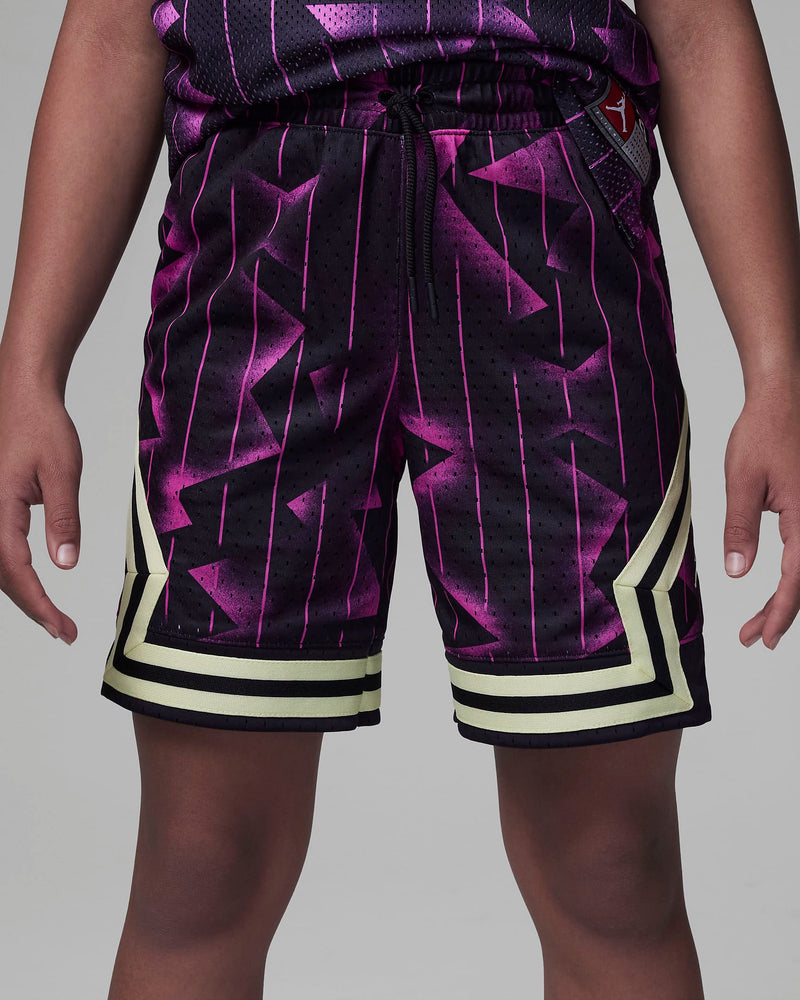 Jordan Jumpman Printed Diamond Shorts Big Kids Dri-FIT Shorts 'Purple/Black'