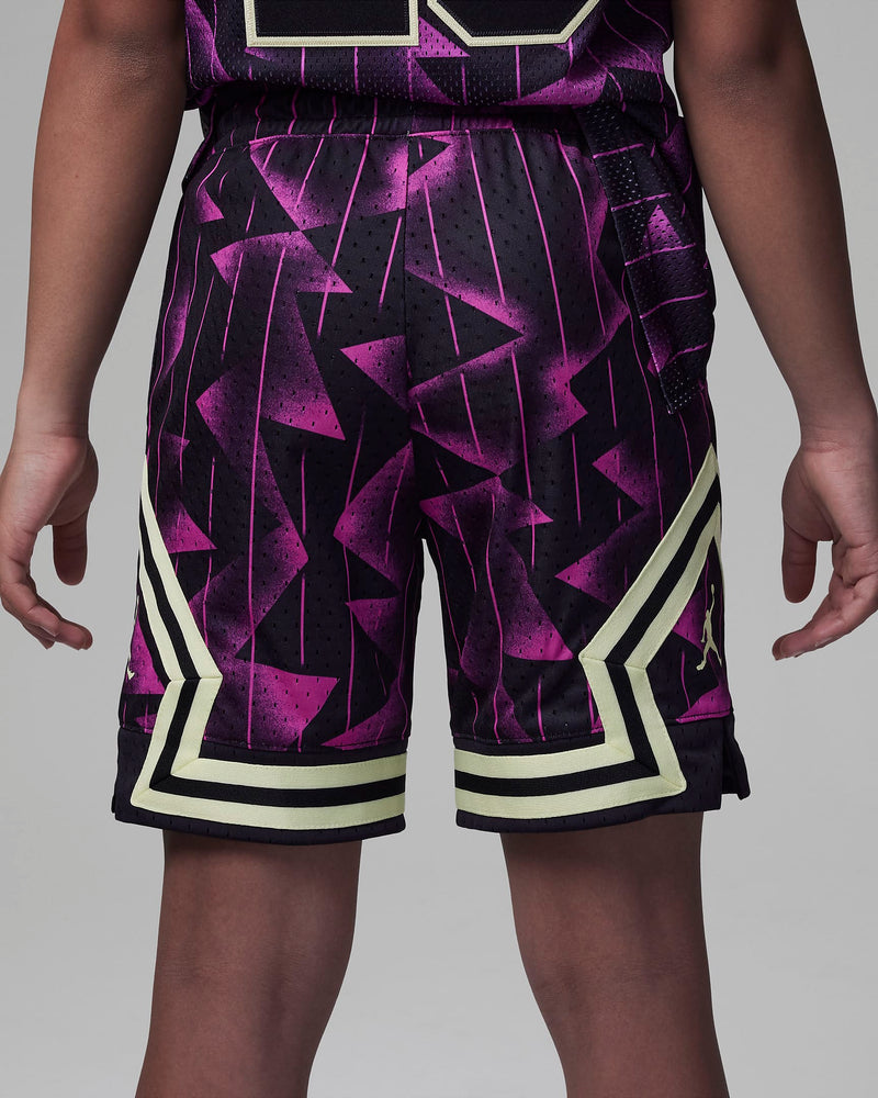 Jordan Jumpman Printed Diamond Shorts Big Kids Dri-FIT Shorts 'Purple/Black'