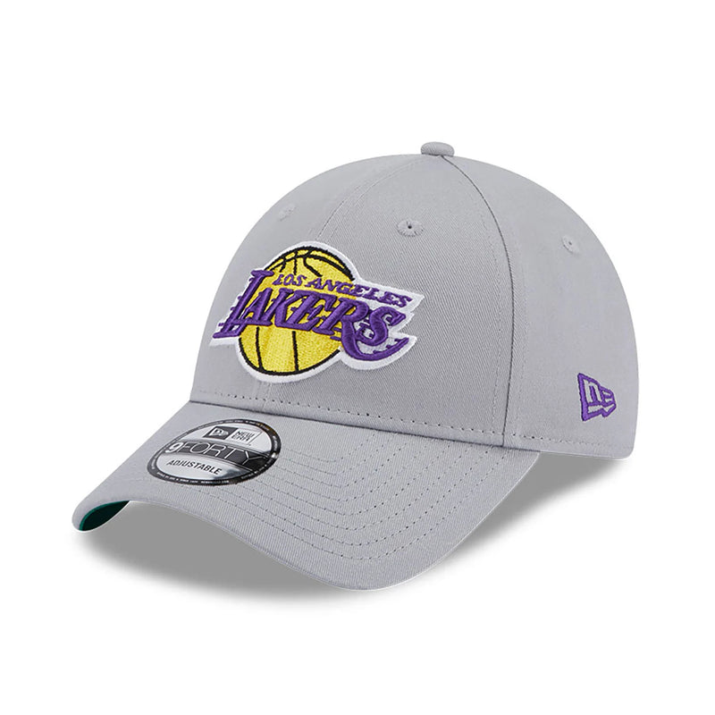 New Era Los Angeles Lakers Team Side Patch 9FORTY Adjustable Cap 'Grey'
