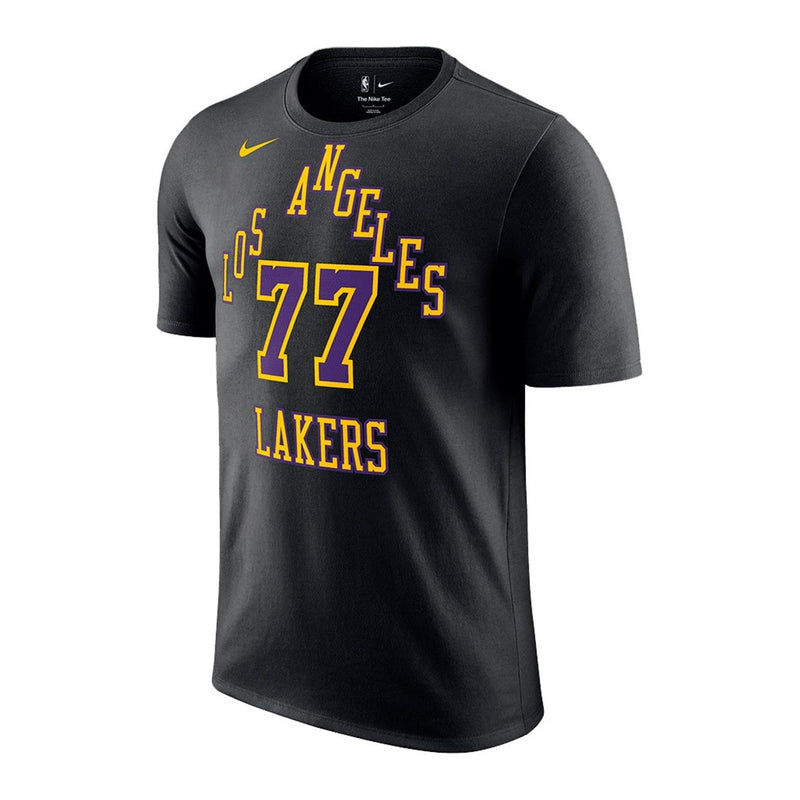 Los Angeles Lakers Luka Doncic City Edition Kids Nike Name & Number T-Shirt 'Black'