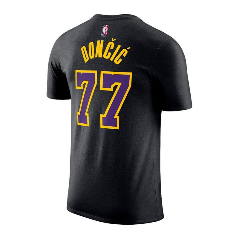 Los Angeles Lakers Luka Doncic City Edition Kids Nike Name & Number T-Shirt 'Black'