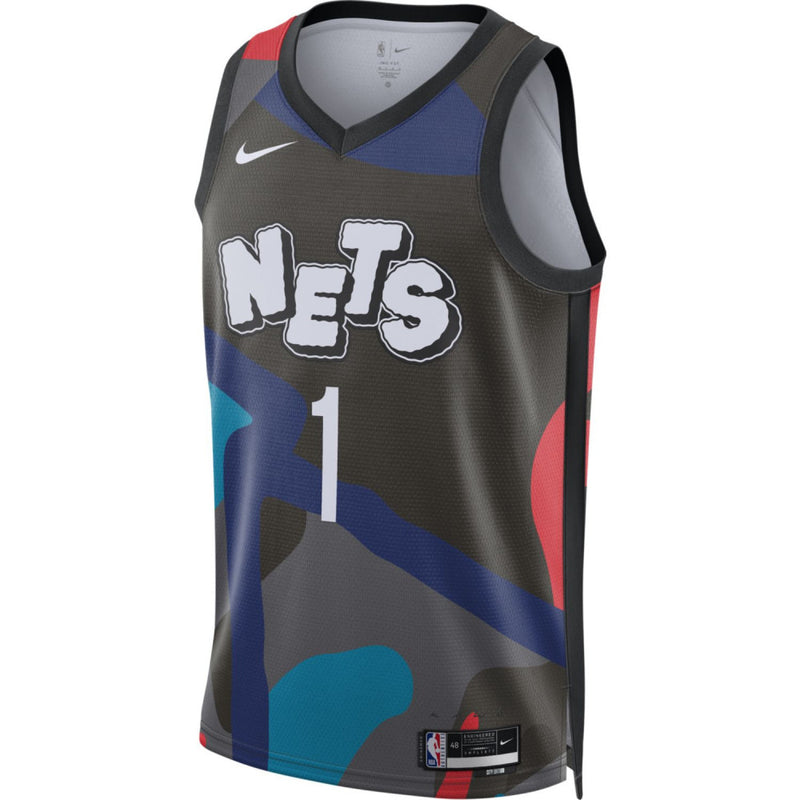 Mikal Bridges Brooklyn Nets Nike Men's Swingman City Edition Jersey 'Black/Multi'
