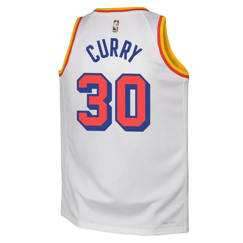 Nike Stephen Curry Golden State Warriors Hardwood Classics Boys Jersey 'White'