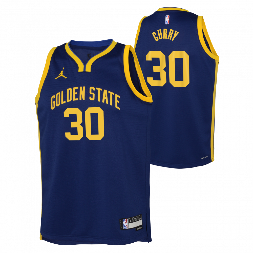 Stephen Curry Golden State Warriors Jordan Boys Statement Swingman Kids Jersey 'Blue'