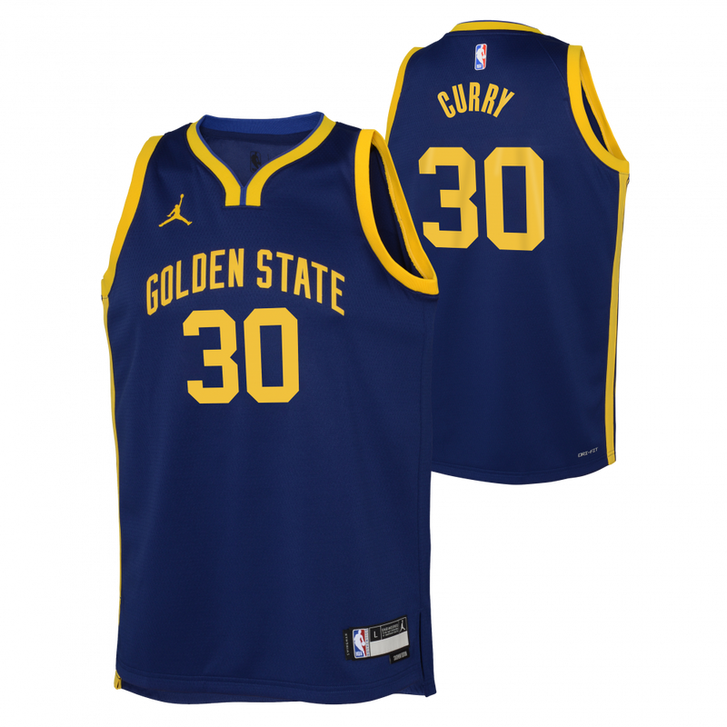 Stephen Curry Golden State Warriors Jordan Boys Statement Swingman Kids Jersey 'Blue'