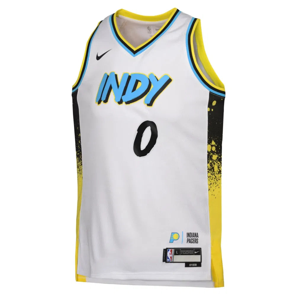 Nike Tyrese Haliburton Indiana Pacers City Edition Boys Jersey 'Purple/Black'