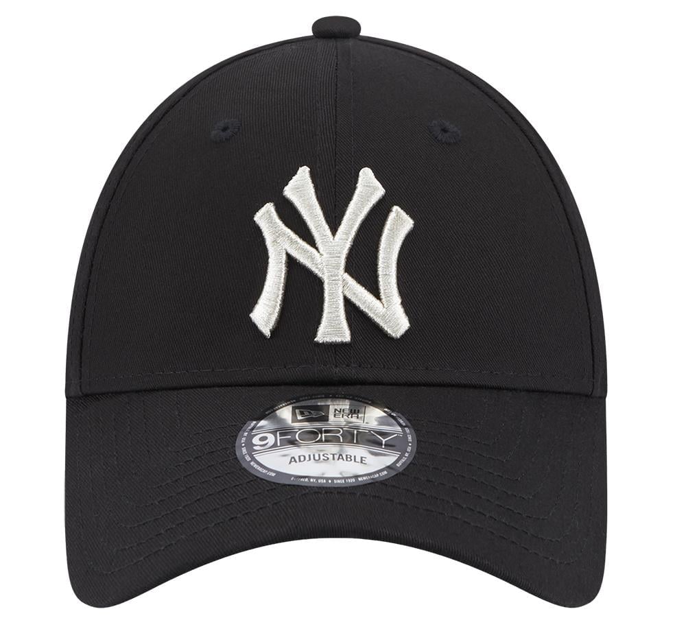 New Era 9Forty New York Yankees MLB Metallic Logo Cap - Women's 'Black'