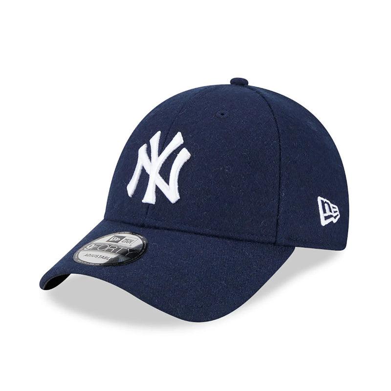 New Era New York Yankees Melton Wool 9FORTY Adjustable Cap 'Navy'
