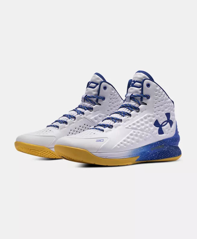 Under Armour Curry 1 Dub Nation Basketball Shoes 'White/Royal/Yellow'