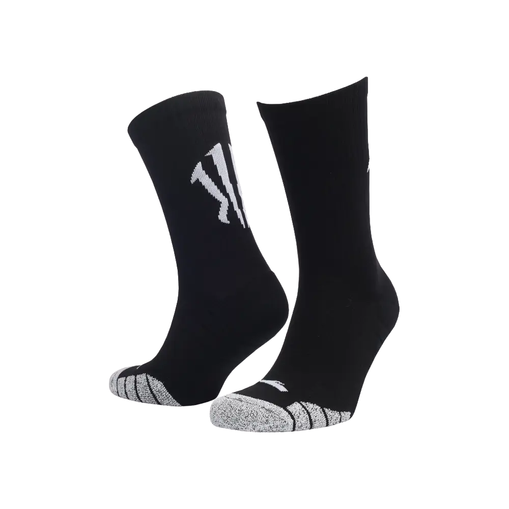 Anta KAI Terry Crew Basketball Socks Black