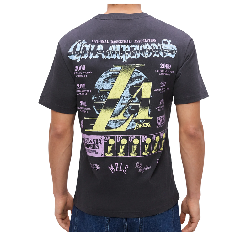 Mitchell & Ness La Champ Tee 'Los Angeles Lakers Washed Black'