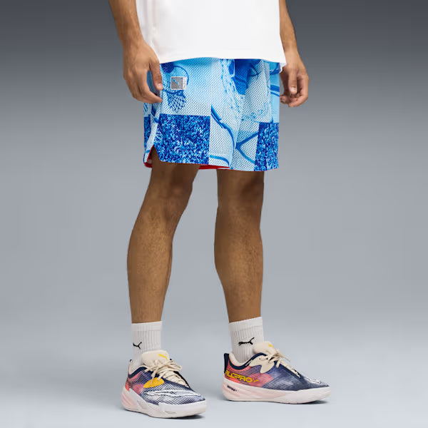 Puma Hooptopia Reversible 7" Short 'Blue/Multi'