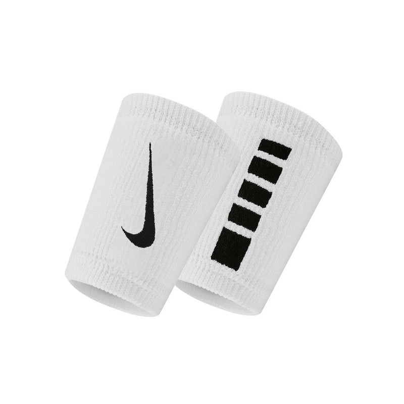 Nike Elite Doublewide Wristsbands 2 Pack 'White/Black'