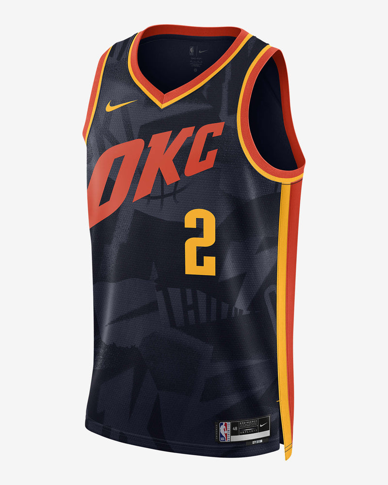 Shai Gilgeous-Alexander Oklahoma City Thunder City Edition 2023/24 Men's Nike Dri-FIT NBA Swingman Jersey 'Navy'