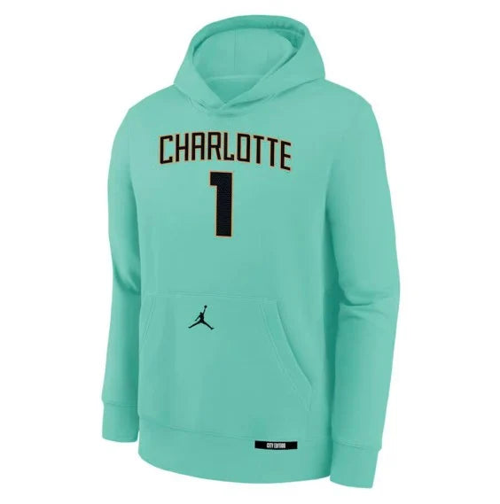 Jordan Lamelo Ball Charlotte Hornets City Edition Kids Hoodie 'Mint'