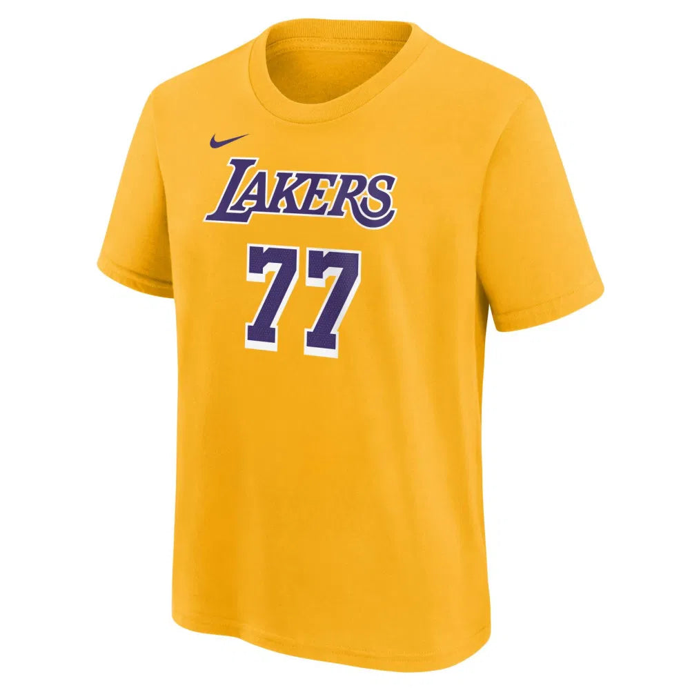 Los Angeles Lakers Luka Doncic Kids Nike Name & Number T-Shirt 'Amarillo'