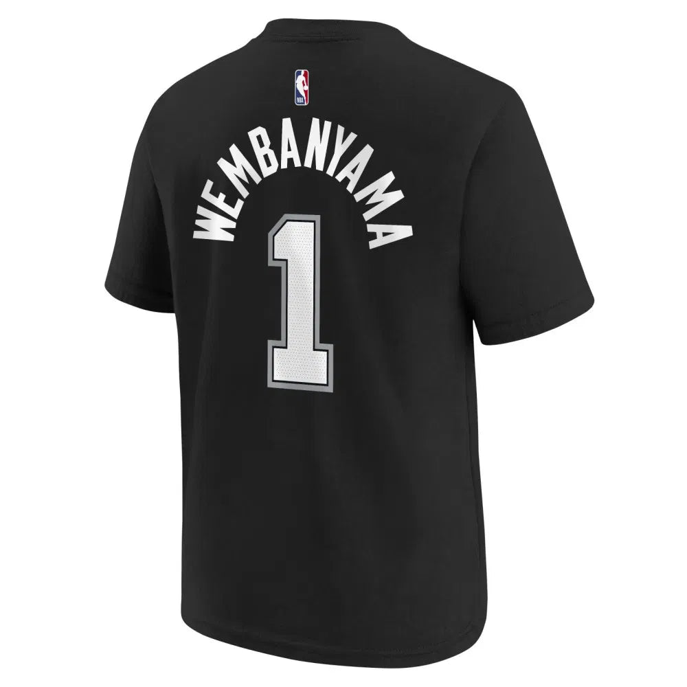 San Antonio Spurs Victor Wembanyama City Edition Kids Nike Name & Number T-Shirt 'Black'