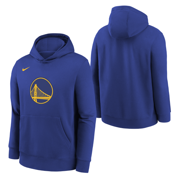 Golden State Warriors Nike Club Logo Fleece Kids Hoody (0-7 Years) 'Rush  Blue' L RUSH BLUE - Main Image
