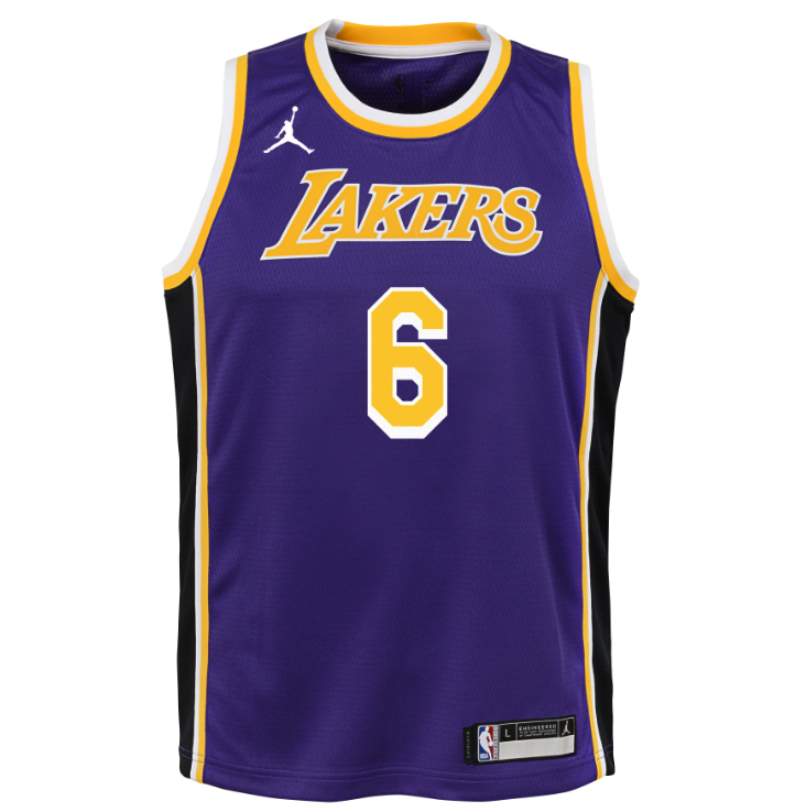 Lebron James Los Angeles Lakers Statement Edition 2020 Jordan NBA Swingman Jersey Kids 'Purple'