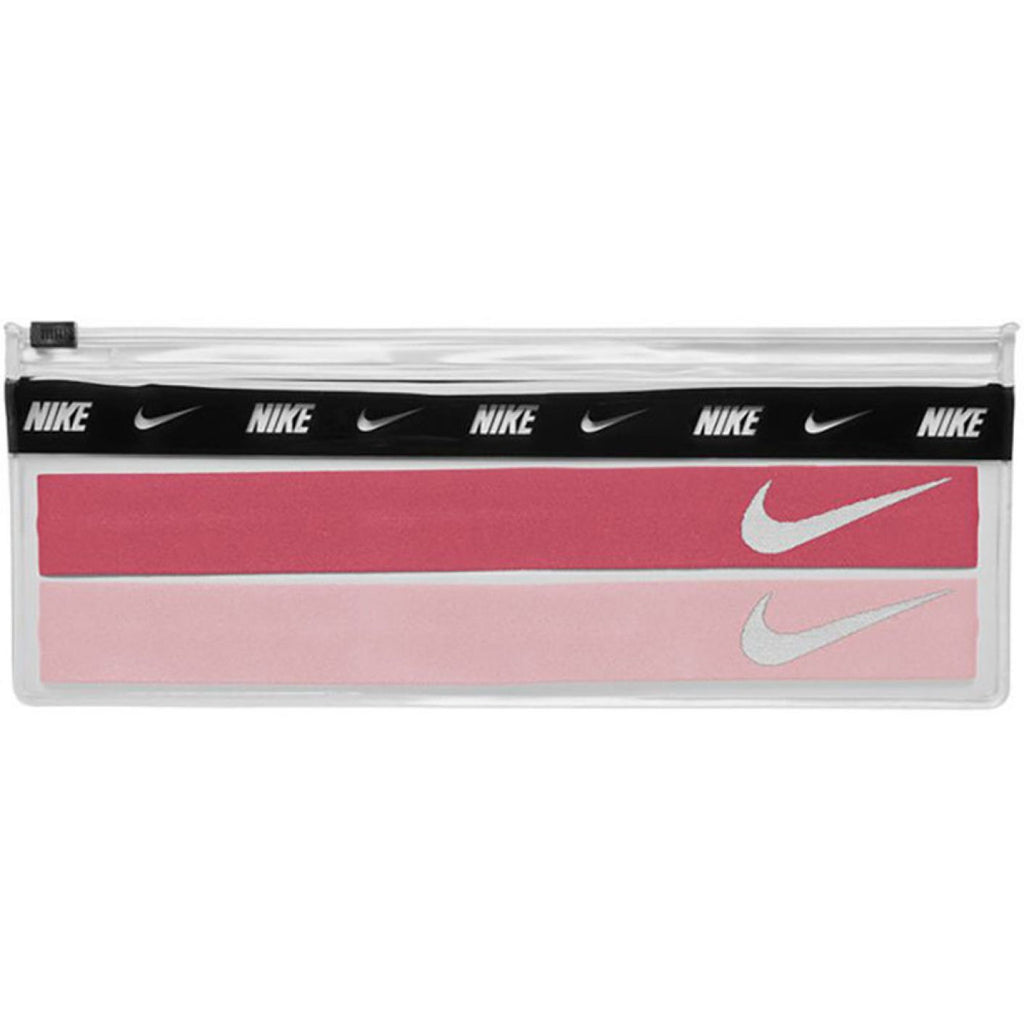 Nike Headbands (2 Pack) With Pouch 'Pink/Brown'