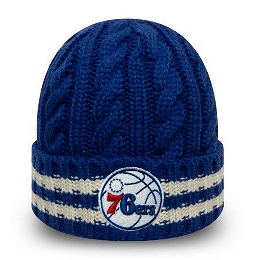 New Era Hat Team Stripe Knit Philadelphia 76ERS 'Blue'